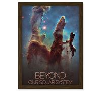 NASA Beyond Solar System Eagle Nebula's Pillars of Creation Poster Artwork Framed Wall Art Print A4 Artery8 Brown One Size