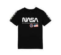 NASA Kids Black T-Shirt | Boys Astronaut Space Administration Logo Short Sleeve Top | National Aeronautics Clothing Outfit Merchandise
