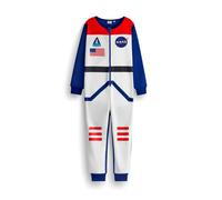 NASA Boys Onesie | Kids All in One Sleepsuit Pyjamas in Blue & White | Childrens Nightwear Zip Jumpsuit with American Space Logo | NASA Astronomy Bodysuit Loungewear Merchandise Gift