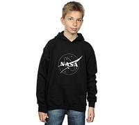 NASA Boys Classic Insignia Logo Monochrome Hoodie Black 12-13 years