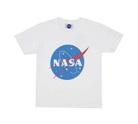 Nasa Boy's Original Logo T Shirt, White, 7-8