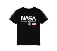 NASA Kids Black T-Shirt | Boys Astronaut Space Administration Logo Short Sleeve Top | National Aeronautics Clothing Outfit Merchandise