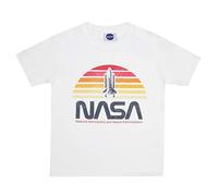 Nasa Boy's Sunset T Shirt, White, 7-8 Years UK