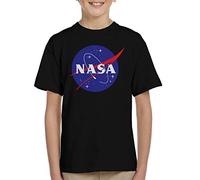 Nasa Boy's The Classic Insignia T-Shirt, Black, 12-13 Years