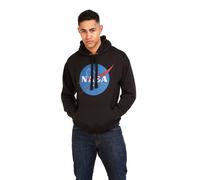 Nasa Men's Circle Logo Hoodie, Black (Black Blk), S UK