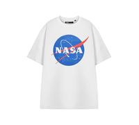 NASA Classic Logo Unisex White Short-Sleeved Graphic Tee | Space Exploration Retro T-Shirt | Astronaut Space Shuttle NASA Logo Apparel for Adults & Teens | Astronomy Merchandise Gift