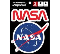 NASA Decals - Set of 2 NASA Stickers for Vehicles, Tumbler, Laptop, Water Bottle - Licensed Official NASA Logo Car Decal Waterproof Sticker