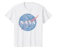 NASA Distressed Vintage Classic Logo T-Shirt, Youth, White, 3T