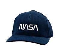 NASA Embroidered Flexfit Adult Cool & Dry Sport Cap Hat - [Navy][L/XL]