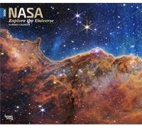 NASA Explore the Universe | 2026 14 x 24 Inch (Hanging) Monthly Deluxe Wall Calendar | Foil Stamped Cover | Plastic-Free | BrownTrout | Space Cosmos Inspiration