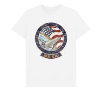 NASA Faded Unisex T-Shirt in White | Size: 3XL NASA White 3XL