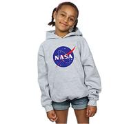 Nasa Girls Classic Insignia Logo Hoodie 5-6 Years Sport Grey