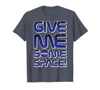 NASA Give Me Some Space Font T-Shirt, Men, Heather Blue, XX-Large