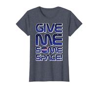 NASA Give Me Some Space Font T-Shirt, Women, Heather Blue, Large