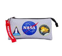 NASA Houston karactermania -Triple HS Pencil Case, Grey