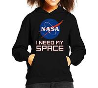 Nasa I Need My Space Kid's Hooded Sweatshirt Black