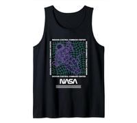 NASA Iconic Spaceman Control Command Center Neon Grid Poster Tank Top
