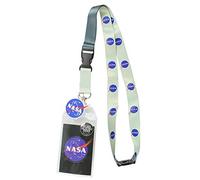 NASA ID Lanyard Badge Holder Classic Logo With 2" Rubber Charm Pendant
