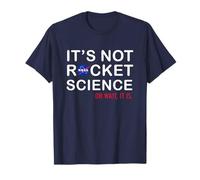NASA It's Not Rocket Science Oh Wait It Is Text Chest Logo T-Shirt