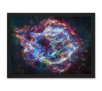 NASA James Webb Telescope Cassiopeia A (Cas A) Composite Framed Art A4 Artery8 Black A4