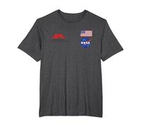 NASA JPL Logo T-Shirt, Men's Big and Tall, Dark Heather Grey, 4X Tall