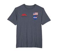 NASA JPL Logo T-Shirt, Men's Big and Tall, Heather Blue, 5X Tall