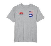 NASA JPL Logo T-Shirt, Men's Big and Tall, Heather Grey, 4X Tall
