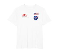 NASA JPL Logo T-Shirt, Men's Big and Tall, White, 2X Tall
