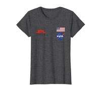 NASA JPL Logo T-Shirt, Women, Dark Heather Grey, 3X-Large