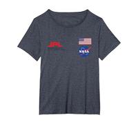 NASA JPL Logo T-Shirt, Women's Plus, Heather Blue, 2X