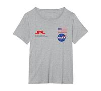 NASA JPL Logo T-Shirt, Women's Plus, Heather Grey, 2X