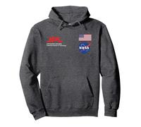 NASA JPL Mars Exploration Program Pullover Hoodie, Adult Unisex, Dark Heather Grey, Large