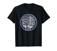 NASA Kennedy Space Center Americana Vintage Faded Badge T-Shirt