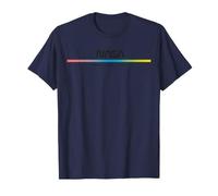 NASA Kennedy Space Center Rainbow Stripe Pullover Hoodie T-Shirt