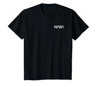 NASA Left Chest Simple Logo T-Shirt, Youth, Black, Large