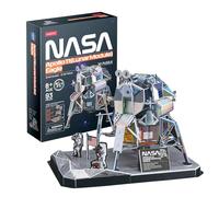 NASA - Lunar Eagle Module - 3d Puzzle | 3d Puzzle For Kids And Adults 93 Pieces | 3d Puzzles | Model Kits For Adults To Build And Kids | 3-d Puzzles