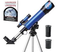 NASA Lunar Telescope for Kids - 90x Magnification, Includes Two Eyepieces, Tabletop Tripod, and Finder Scope- Kids Telescope for Astronomy Beginners