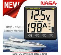 NASA Marine BM2 Battery Monitor- 12VDC with 5m Cable|Visual Alarm|Volt/Amp/State