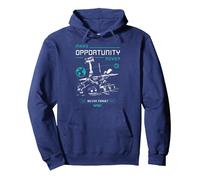NASA Mars Opportunity Rover Pullover Hoodie, Adult Unisex, Navy Blue, Small