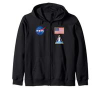 NASA Meatball Insignia - US Flag - Space Shuttle Mission Zip Hoodie