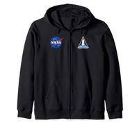 NASA Meatball Insignia - US Flag - Space Shuttle Mission Zip Hoodie
