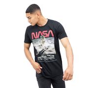 NASA Men's Aldrin Cotton T-Shirt Black | Size: Large NASA Black L