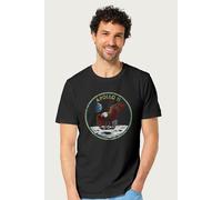 NASA Men's Apollo 11 Mission Badge Distressed T-Shirt in Black | Size: Medium NASA Black M
