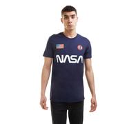 NASA Men's Badge Cotton T-Shirt Cream in Navy | Size: Medium NASA Navy M