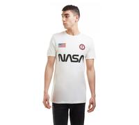 NASA Men's Badge Cotton T-Shirt Cream | Size: Medium NASA Cream M