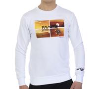 NASA Mens Basic long-sleeved crew-neck sweatshirt MARS09S for men - White Cotton - Size X-Small
