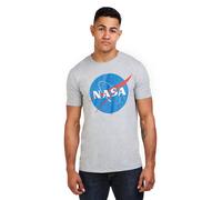 NASA Men's Circle Logo Cotton T-Shirt Grey | Size: Small NASA Grey S