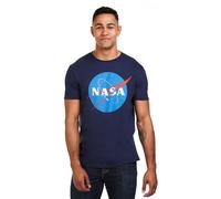 Nasa Men's Circle Logo T-Shirt, Blue (Navy Navy), X (Size:X-Large)