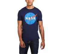 Nasa Mens Circle Logo Short Sleeve T-Shirt, Blue (Navy Navy), X-Large