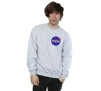 NASA Men's Classic Insignia Chest Logo Sweatshirt Medium Sport Grey